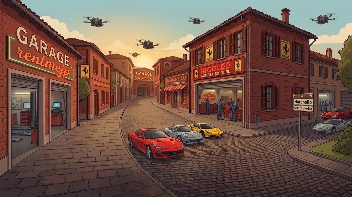 Rue de Maranello — Garage rentmejp et Nicole Competizione